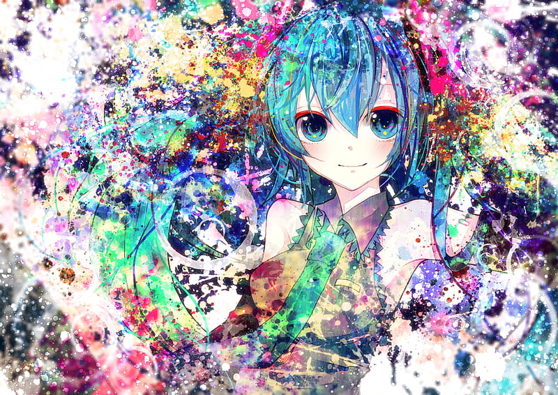 Hatsune Miku, pretty, oil painting, cg, nice, anime, aqua, beauty, anime  girl, HD wallpaper | Peakpx
