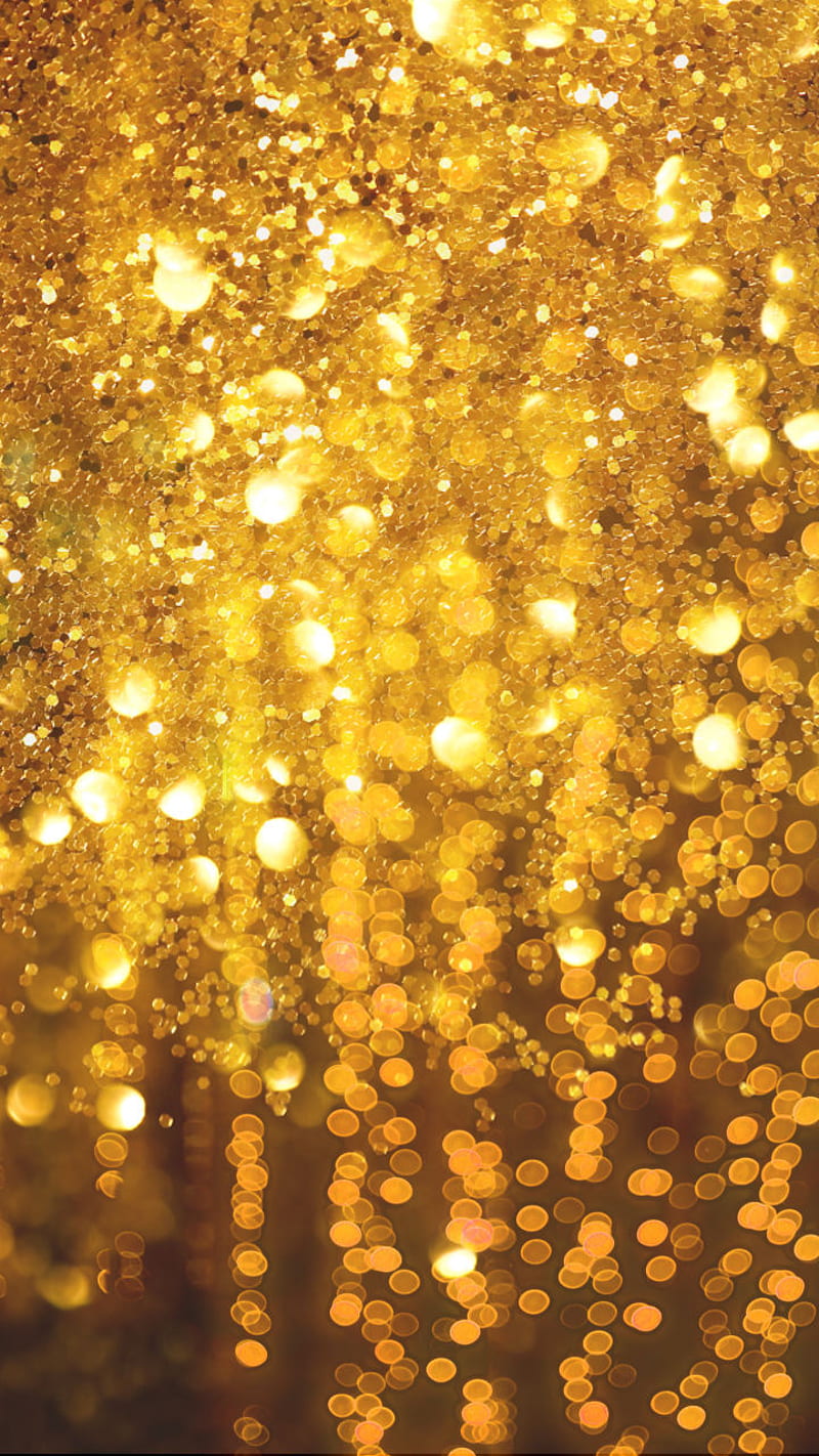 ABSTRACT GOLD bokeh, background, glitter, lights, pattern, HD phone wallpaper