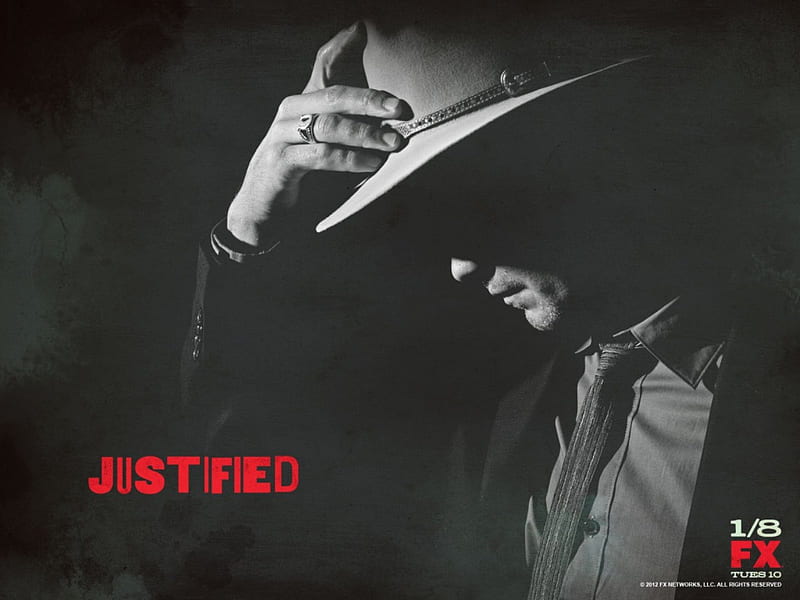 Justified, series, TV, Gun, hat, HD wallpaper