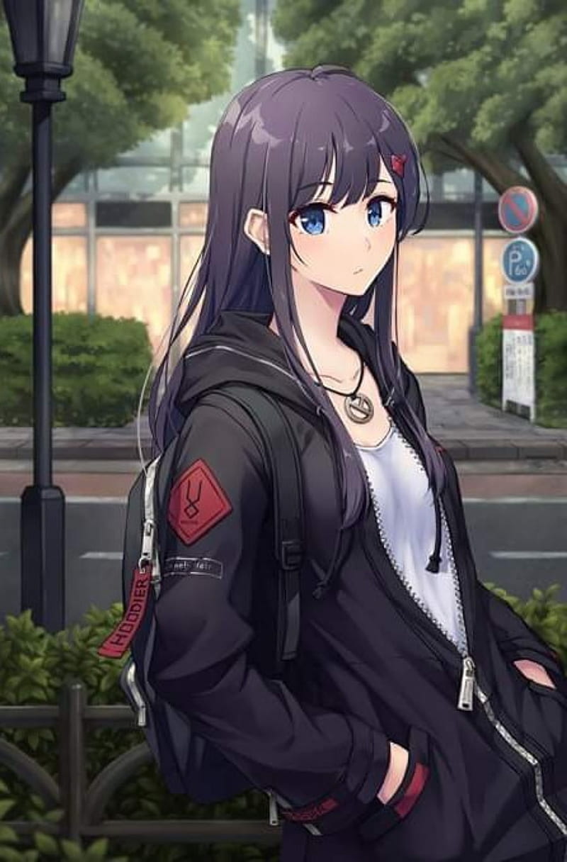 Cool Anime Girl In Hoodie HD Png Download  Transparent Png Image  PNGitem