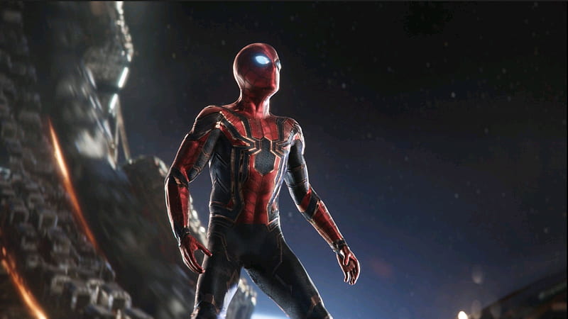 Iron spider, avengers infinity, man, movie, silverbull, guerra, HD wallpaper