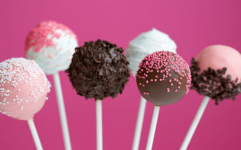 Lollipops, lollipop, andy, food, chocolate, white, pink, dessert, sweet, HD wallpaper