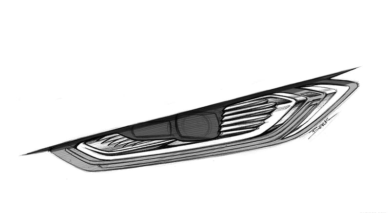 Detail view of the headlight. Illustration of retro car. Front light.  Circle headlamp. Pencil drawing Stock Photo - Alamy