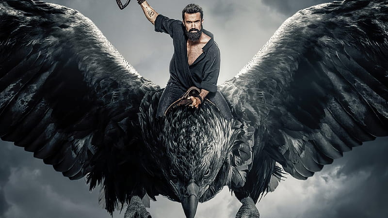 Mythic Quest Raven's Banquet (TV Series 2020– ), ravens banquet, black, tv series, man, mythic quest, actor, poster, wings, fantasy, bird, Rob McElhenney, HD wallpaper