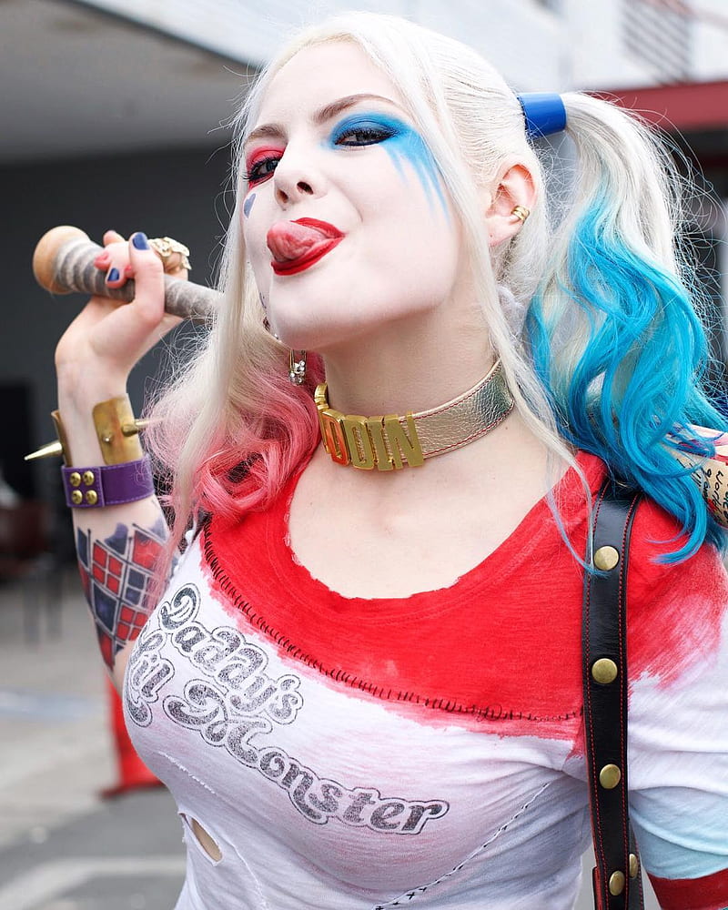 Harley Quinn, cosplay, costume, HD phone wallpaper | Peakpx