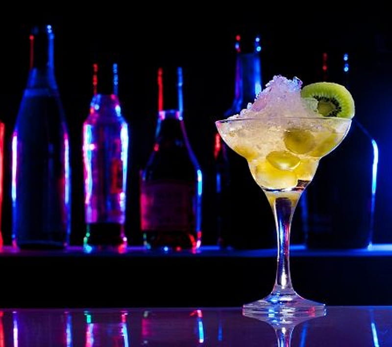 Cocktail bar, bar, bottles, cocktail, kiwi, nightlife, HD wallpaper