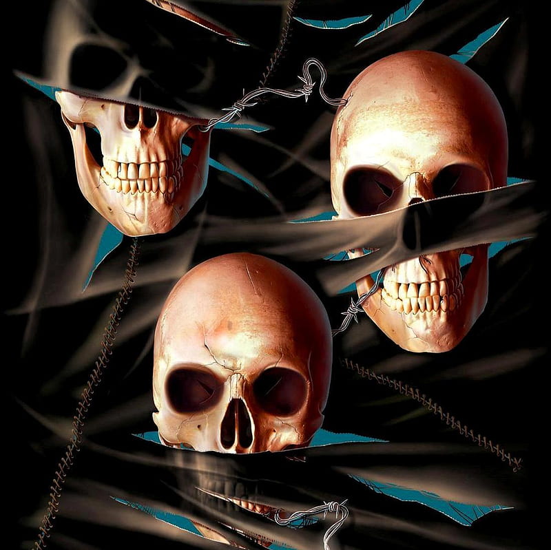 D E P R A V E D, death, danger, digital art, horror, skull, adventure, HD  wallpaper | Peakpx