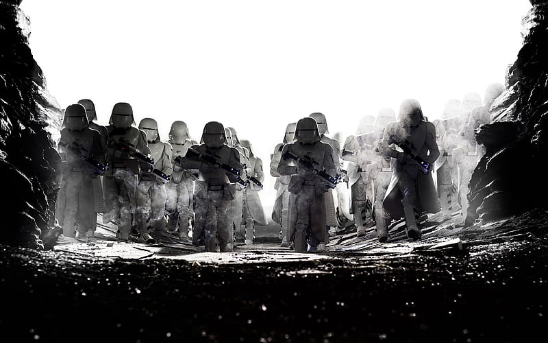 Star Wars, The Last Jedi, 2017, snowtroopers poster, cyborgs, HD wallpaper