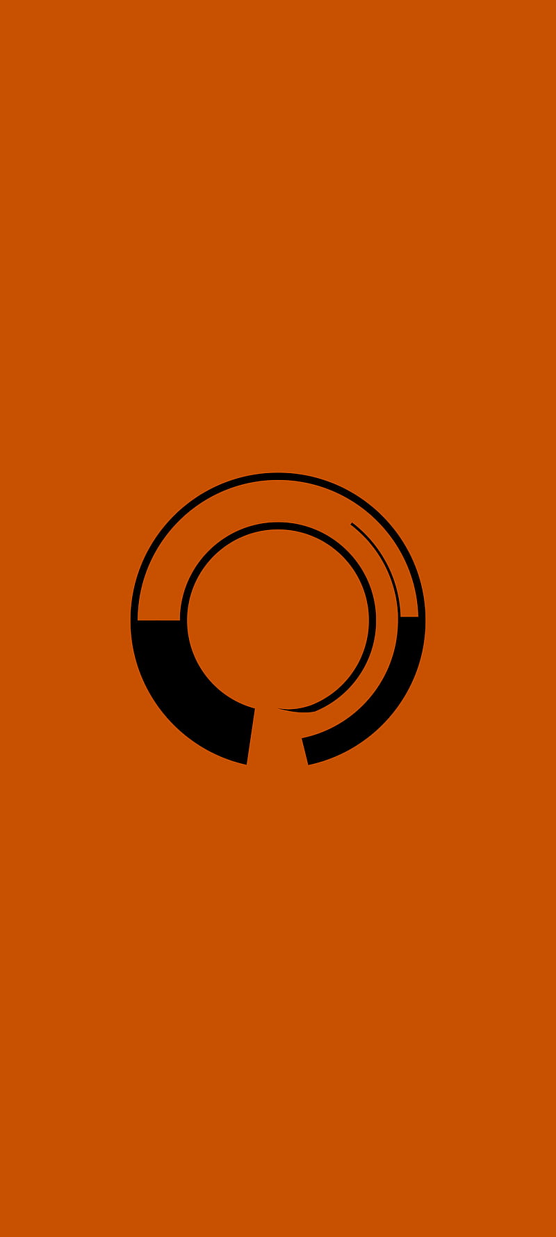 black circle, black orange, desenho, logo, orange, usama, HD phone wallpaper