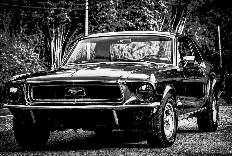 1968 mustang, car, carros, classic, muscle, HD wallpaper
