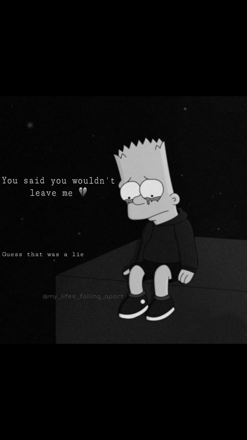 Sad Bart Simpson, aesthetic bart, aesthetic simpson, bart simpson