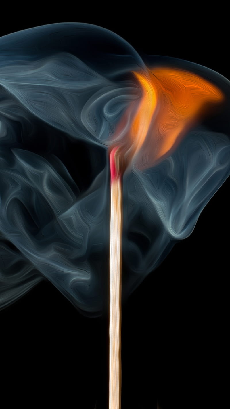 Fire Smoke Match Burn, Flame, Ignition, Sticks, anitia, HD phone