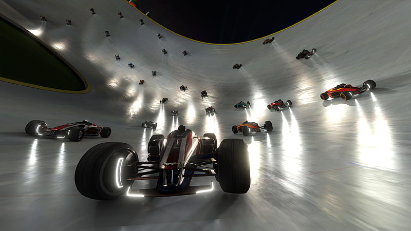 Trackmania Red White Race Cars Trackmania, HD wallpaper