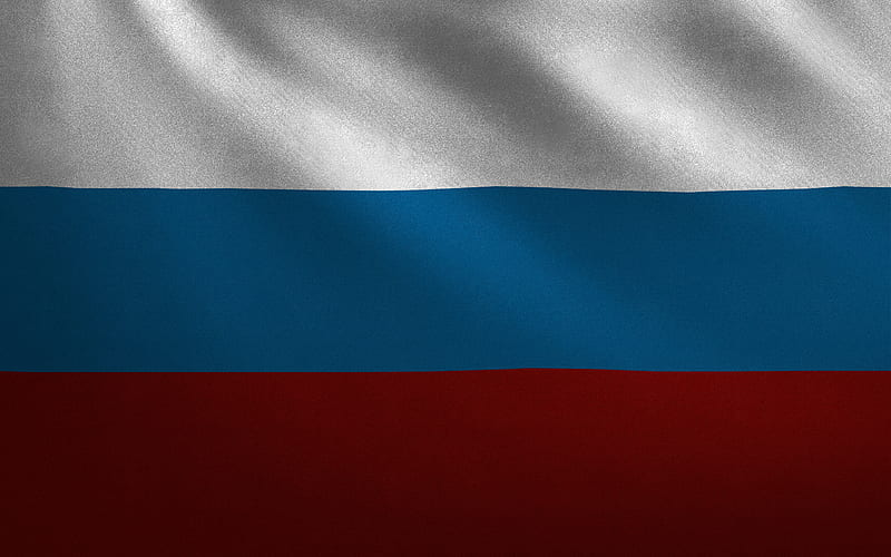 Flag of Russia, fabric texture, white blue red flag, national symbol, Russian Federation, Russian flag, HD wallpaper