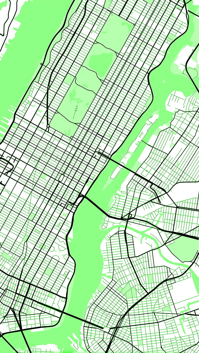 Map of NYC , America City, Big Apple, Digital, DimDom, Manhattan, Map, Maps, NYC, New York, Streets, Travel, USA, World city, design green, romantic, trip, HD phone wallpaper