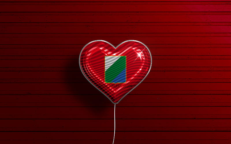 I Love Abruzzo, , realistic balloons, red wooden background, Day of Abruzzo, italian regions, flag of Abruzzo, Italy, balloon with flag, Abruzzo flag, Abruzzo, HD wallpaper