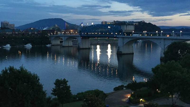 ~*~ Tennessee ~*~, graphy, bridge river, landscape, HD wallpaper