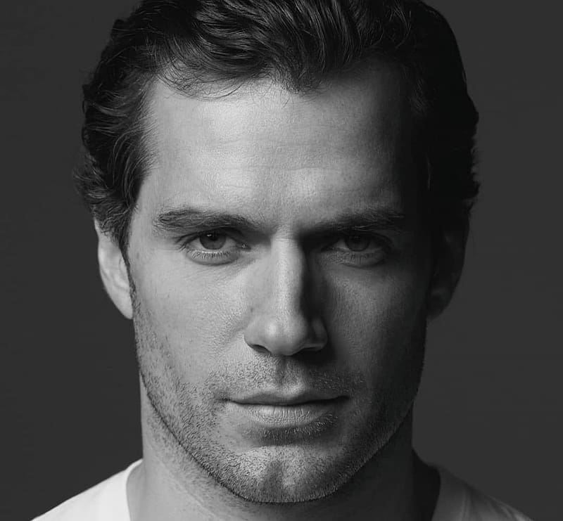 Henry Cavill, white, black, actir, man, actor, face, bw, HD wallpaper ...