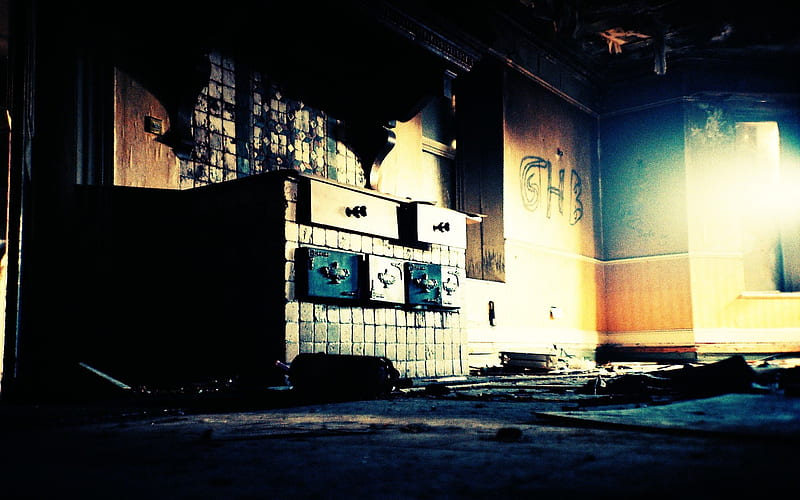 Derelict Stove Beauty of Urban Decay in Lomography, HD wallpaper