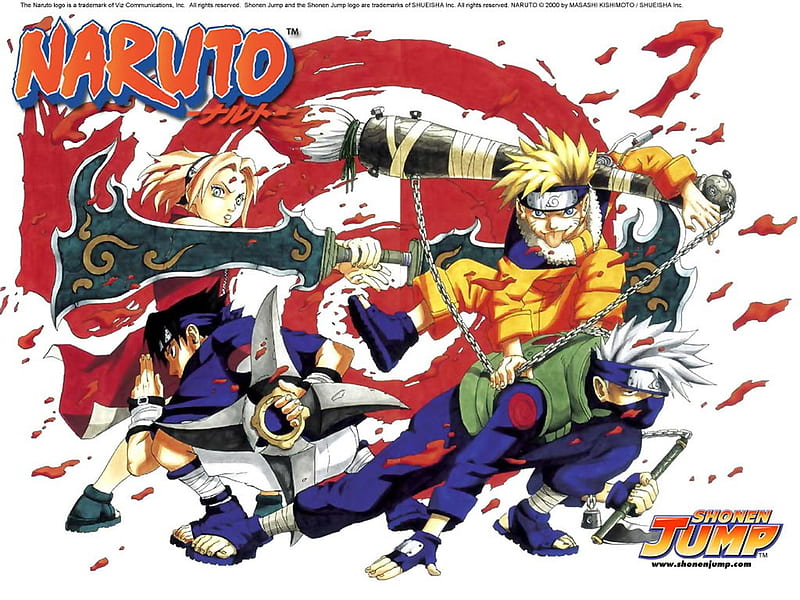 Poster Kakashi, Naruto, Sasuke, Sakura WPAP
