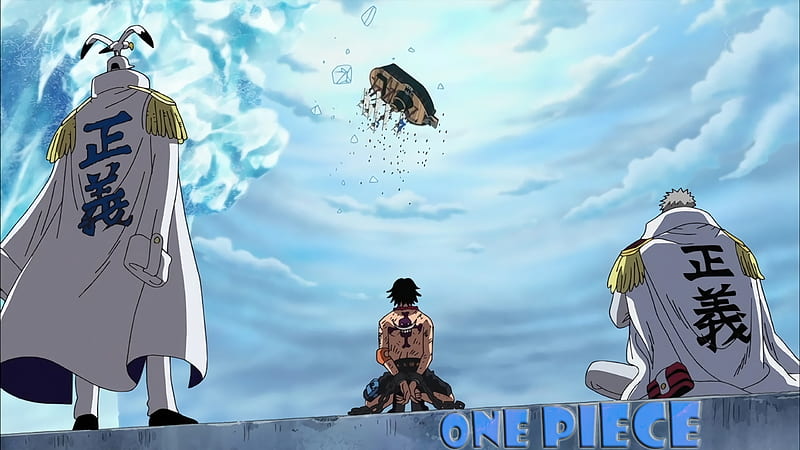 Ace, anime, luffy, one piece, paramount war, portgas d ace, strawhats, whitebeard pirates, HD wallpaper