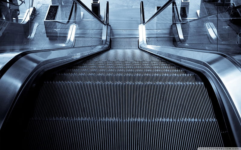 Going Up, Or Down?, going down, escalators, going up, escalator, HD wallpaper