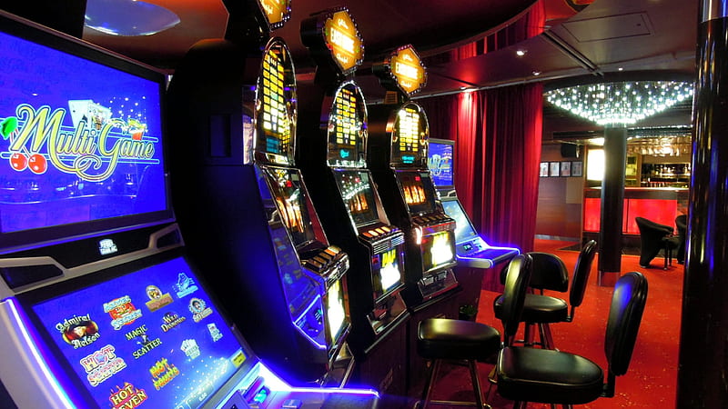 Slot Machines Casino Blue Arcade Video Game Addiction Addiction, HD wallpaper