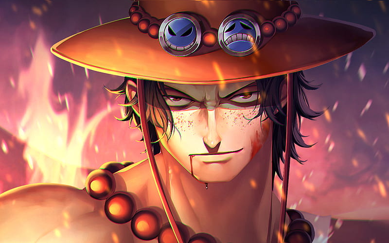 Portgas D Ace, manga, anime characters, One Piece, HD wallpaper