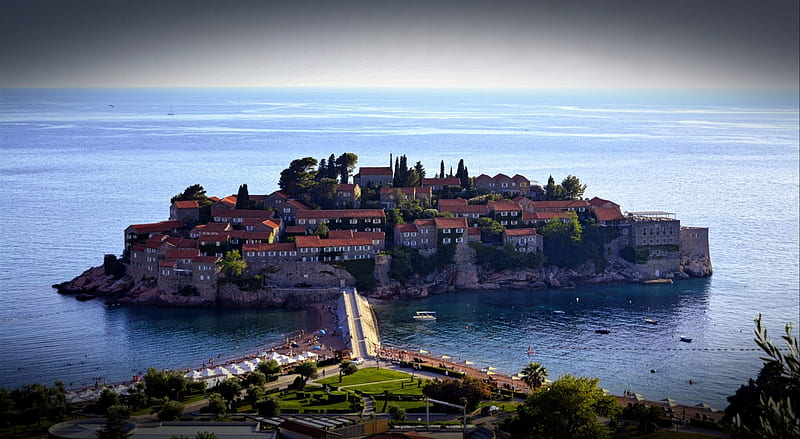 Sveti Stefan Ultra, Europe, , Travel, sea, sveti stefan, montenegro, island, budva, adriatic, coast, HD wallpaper