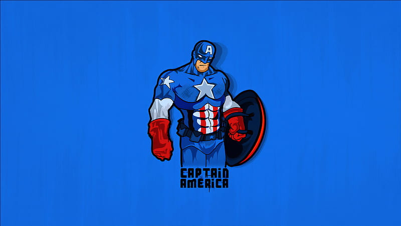 Minimalist Captain America, HD wallpaper
