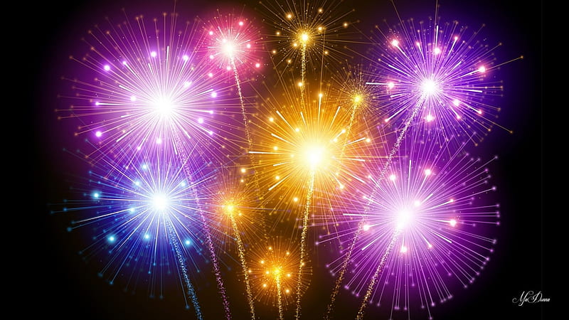 Celebrate the Celebration, pyrotechnics, sky, lights, Independence Day, fireworks, bright, 4th of July, Firefox Persona theme, New Years Eve, celebrate, HD wallpaper