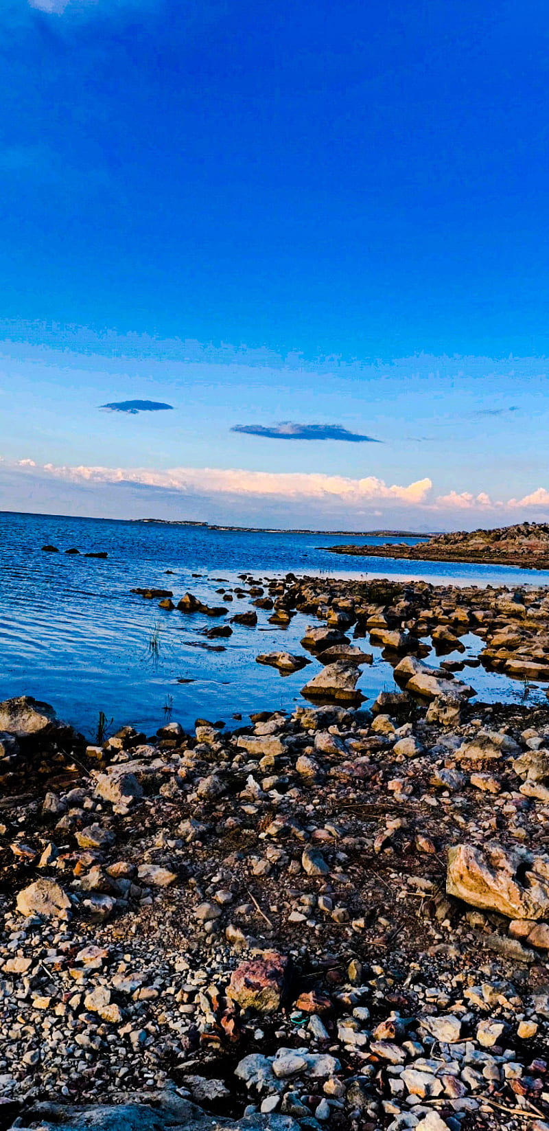 Mar , horizon, rocas, naturaleza, rocks, cielo, istanbul, paisaje, azul, agua, HD phone wallpaper