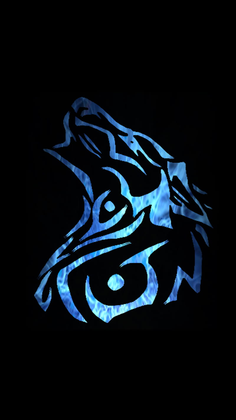 Blue Flamed Leo, desenho, logo, HD phone wallpaper