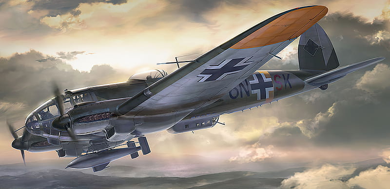 Bombers, Heinkel He 111, Aircraft, Artistic, Bomber, Warplane, HD wallpaper