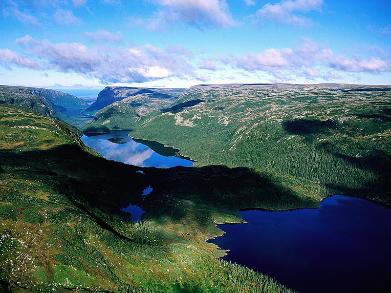 Gros Morne National Park Newfoundland Canada, ocean, nature, rivers, landscape, canada, HD wallpaper
