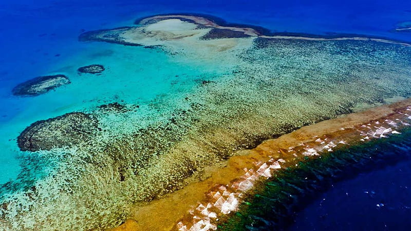 Aerial-view-New-Caledonia, omdave, matu, hrdave, amit, HD wallpaper