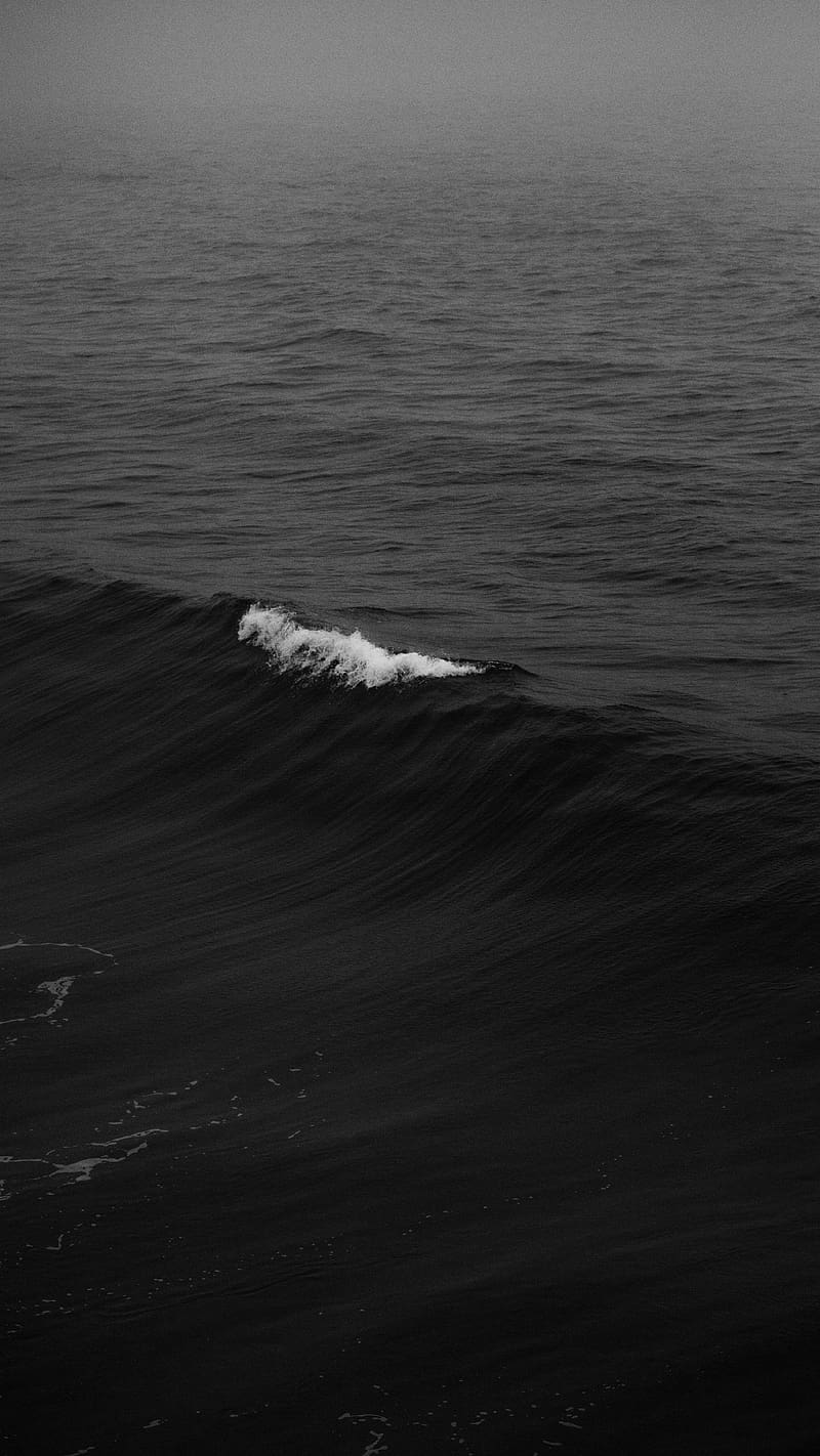 Full Black Sea Waves, full black, HD phone wallpaper | Peakpx