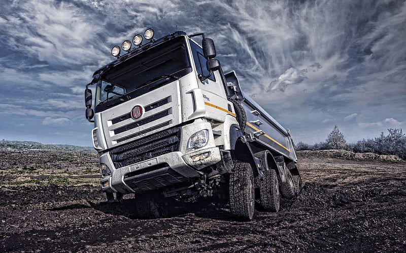 TATRA Phoenix, 8x8, Euro 6, dumper, mining truck, new white Phoenix, new trucks, dump trucks, TATRA, HD wallpaper