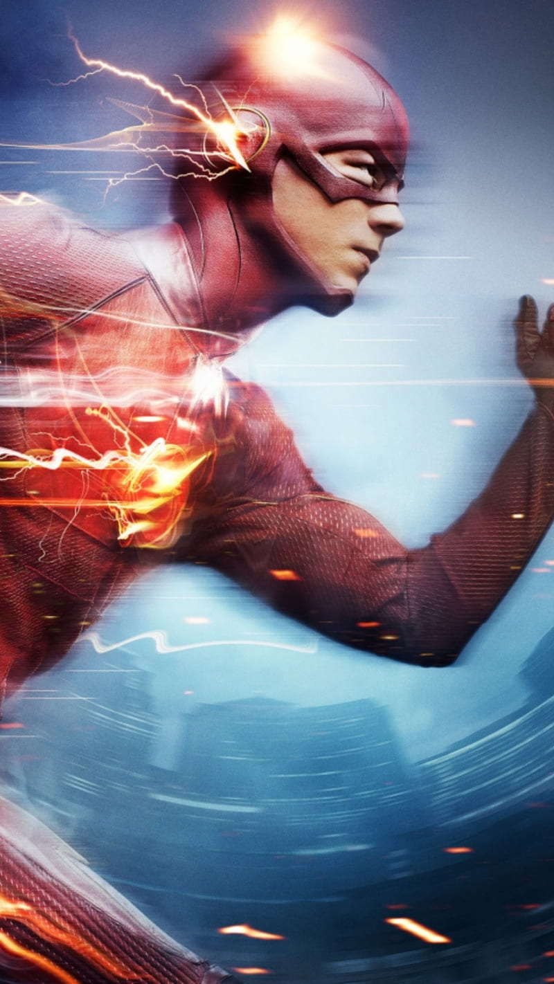 The Flash, barry allen, dc comics, male, super hero, HD phone wallpaper