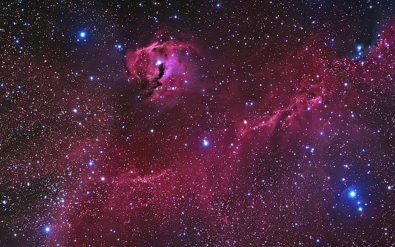 pink nebula stars, galaxy, sci-fi, nebula, universe, HD wallpaper