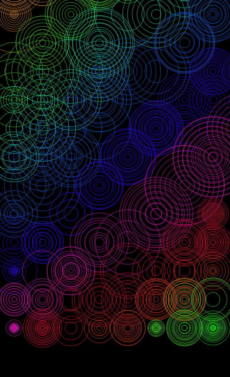 Rainbow circles, circles, rainbow, HD phone wallpaper