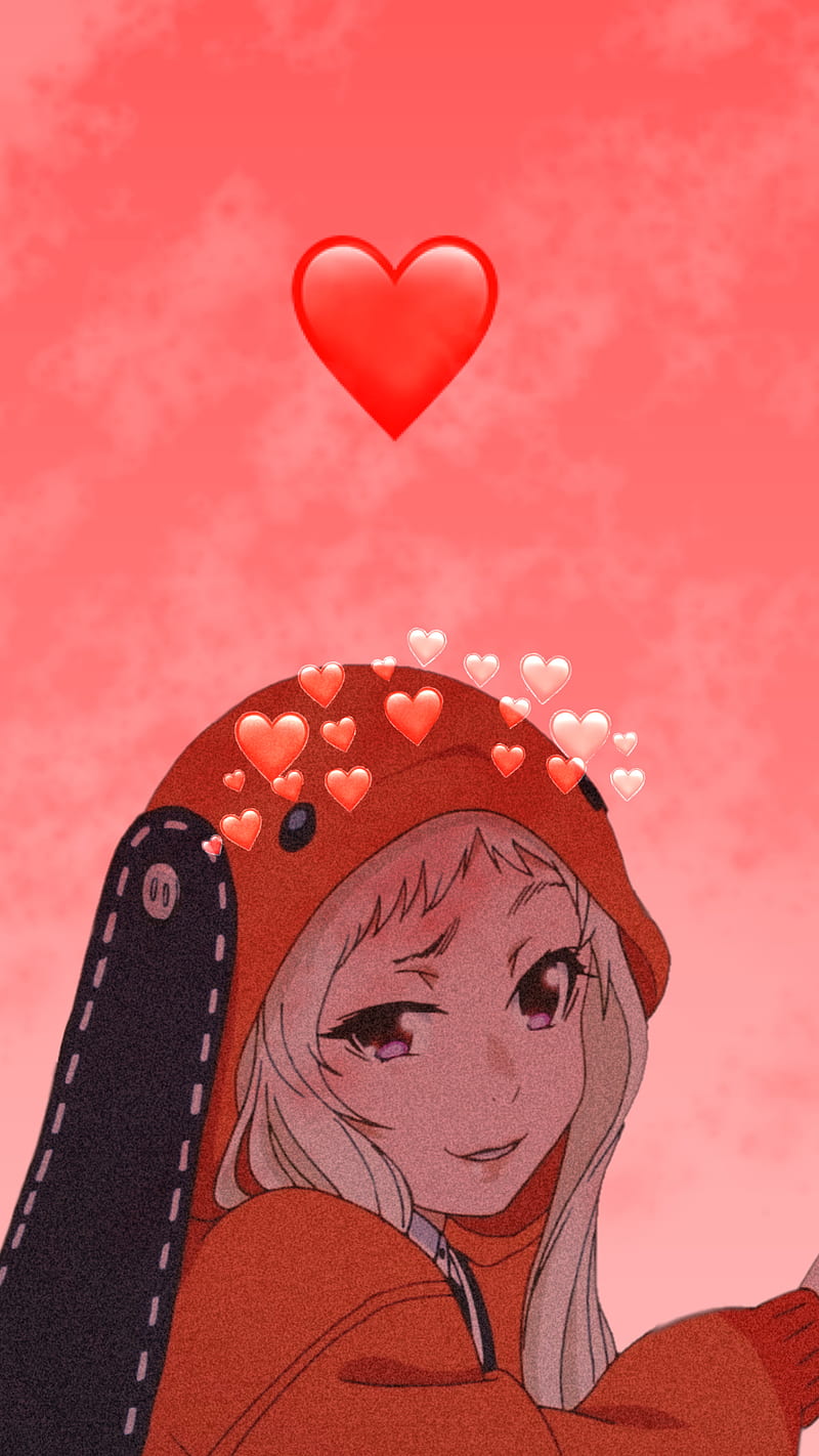 Cute Anime Girl , heart, love, sweet, HD phone wallpaper