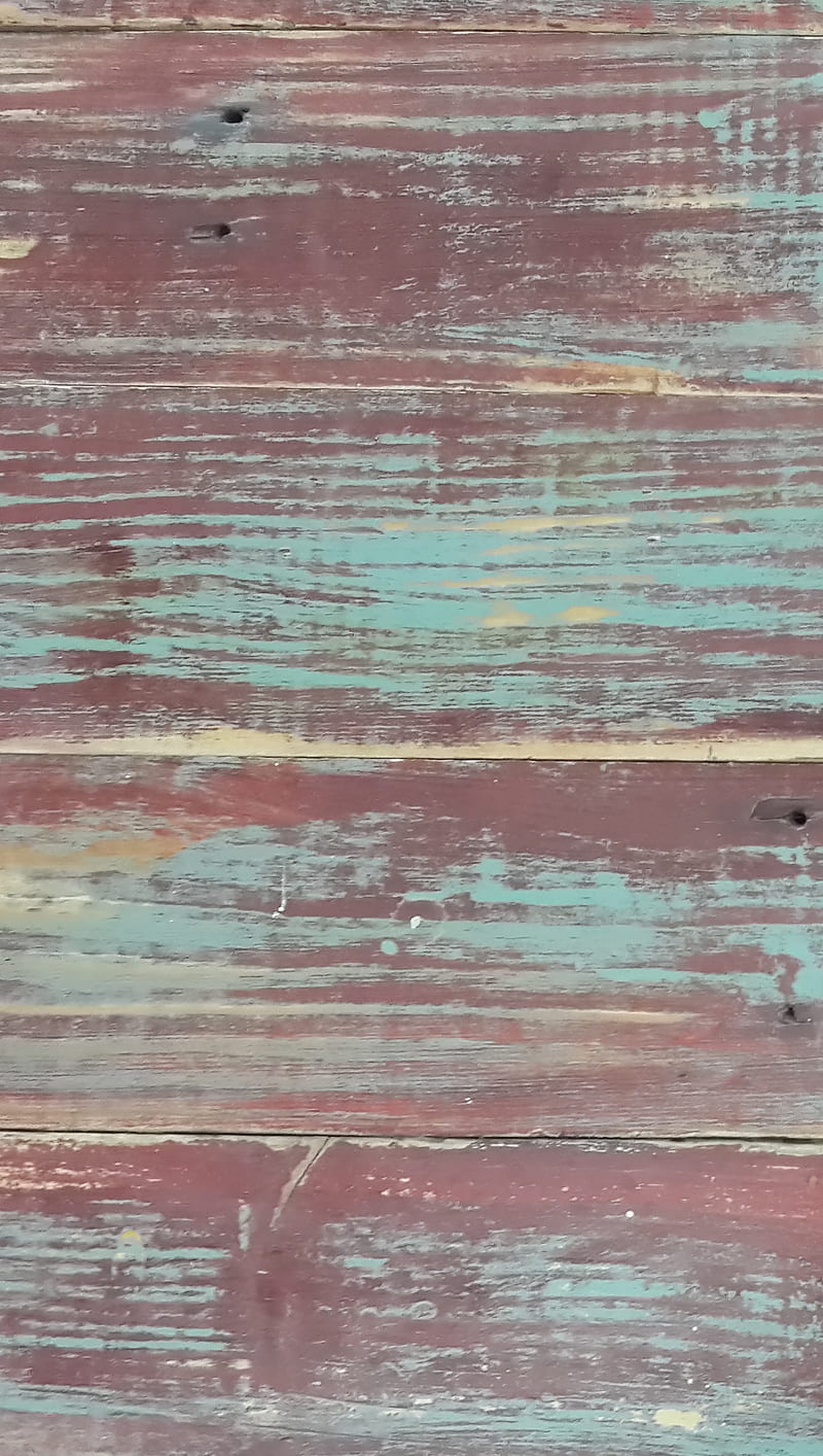 Distressed, colors, grain, red, rustic, turquoise, wood, HD phone wallpaper