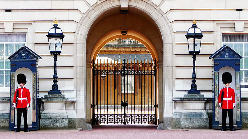 London, Building, Guard, Lamp Post, Gate, Palace Of Westminster, Man Made, Buckingham Palace, Palaces, HD wallpaper