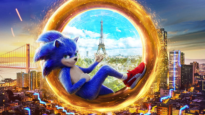 Sonic The Hedgehog 2019 Movie Poster, HD wallpaper