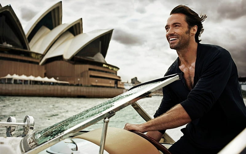 Hugh Jackman, driving, Jackman, buildings, travel, smiling, Hugh, Sydney, building, boats, boat, men, actor, actors, HD wallpaper Hugh Jackman, driving, Jackman, buildings, travel, smiling, Hugh, Sydney, building, boats, boat, men, actor, actors, HD wallpaper