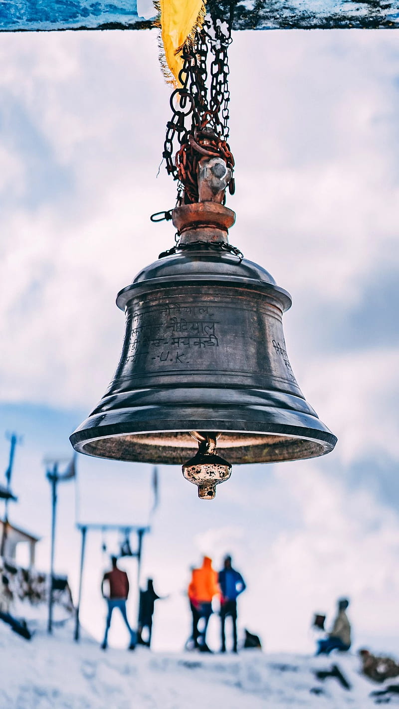 Hinduism, bell, India, vertical, religion, religious, HD phone wallpaper