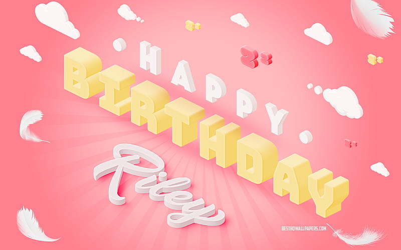 Happy Birtay Riley 3d Art, Birtay 3d Background, Riley, Pink Background, Happy Riley birtay, 3d Letters, Riley Birtay, Creative Birtay Background, HD wallpaper
