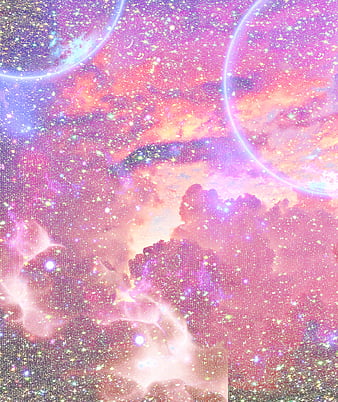 Pink Galaxy over Lavender Field