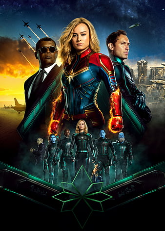 Captain Marvel Movie All Superheroes, HD phone wallpaper